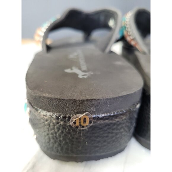 Montana West Concho Sandals Womens 10 Western Platform Flip Flops Thongs - Picture 11 of 11